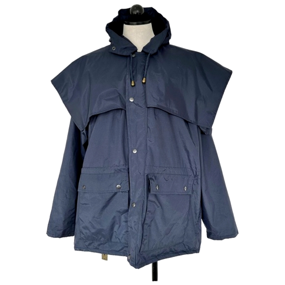 Fox Fire Aussie Traveler Nylon Rain Jacket Rain Shoulder Flaps Hooded Size Large